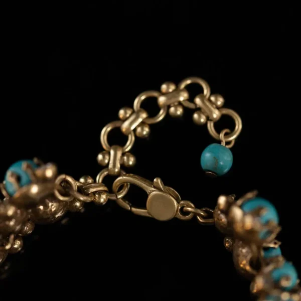 Patina Gold Turquoise Bracelet