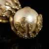Vintage - Inspired Pearl & Rhinestone Earrings