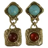Copper Alloy Diamond - Shaped Earrings