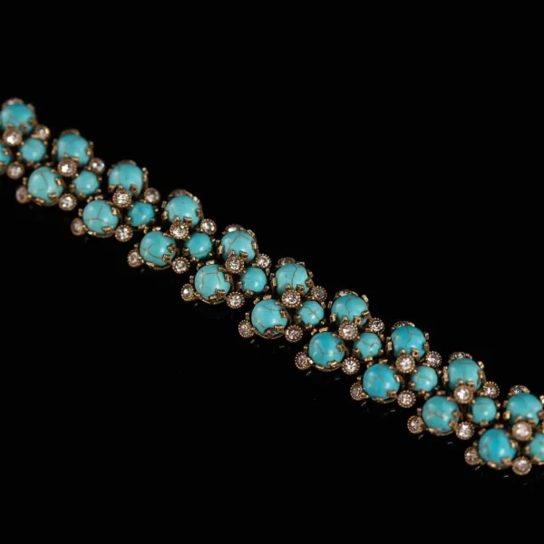 Patina Gold Turquoise Bracelet