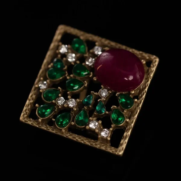 Green Crystals and Natural Stones Earrings
