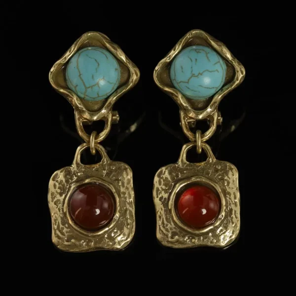 Copper Alloy Diamond - Shaped Earrings