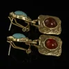 Copper Alloy Diamond - Shaped Earrings