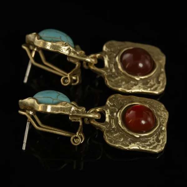 Copper Alloy Diamond - Shaped Earrings