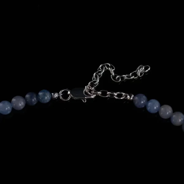 Vintage Distressed Natural Stone Beaded Pendant Necklace