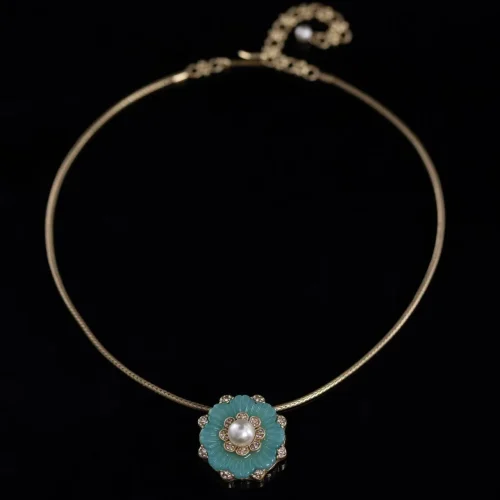 Vintage Copper - Alloy Flower Necklace