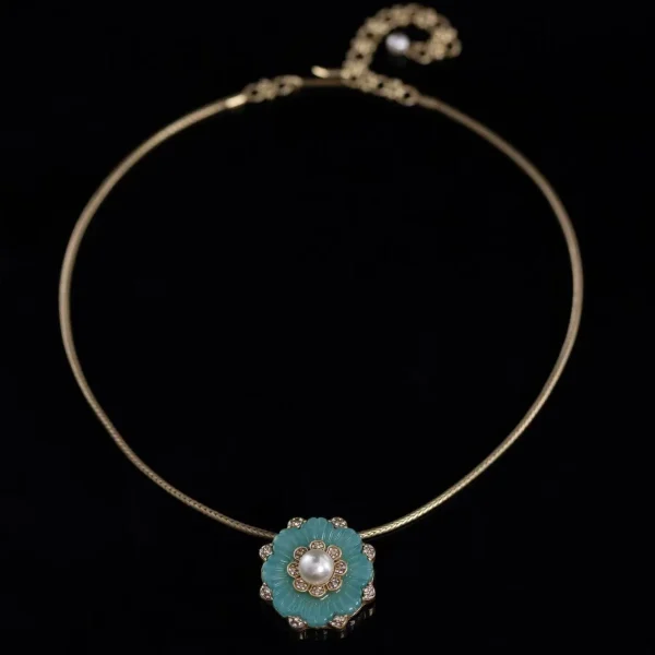 Vintage Copper - Alloy Flower Necklace
