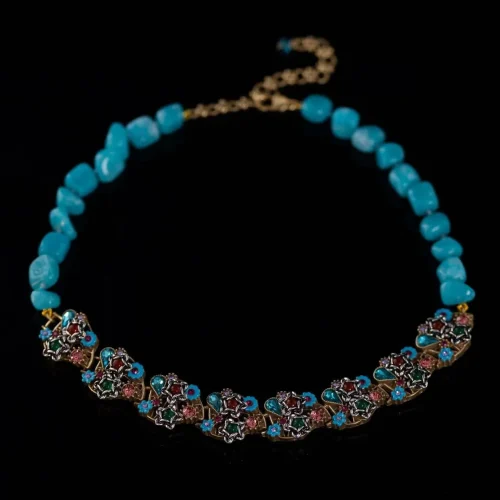 Vintage Gold - Distressed Floral Necklace