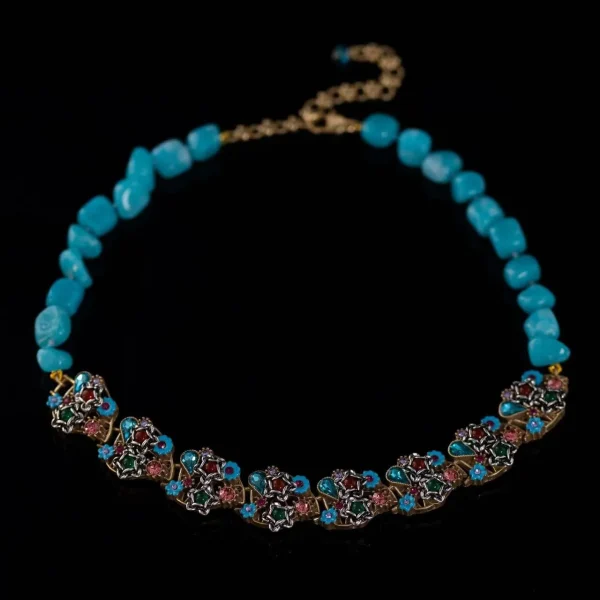 Vintage Gold - Distressed Floral Necklace