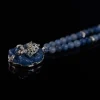 Vintage Distressed Natural Stone Beaded Pendant Necklace
