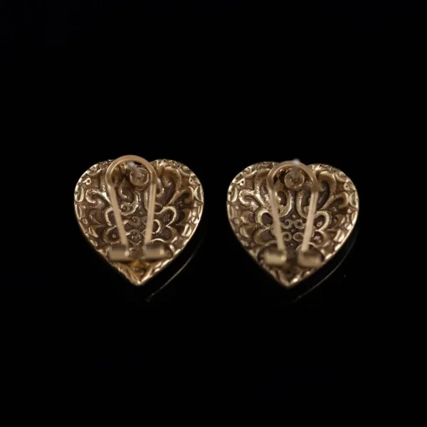 Vintage Heart - Shaped Earrings