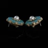 Blue Snowflake - Shaped Earrings