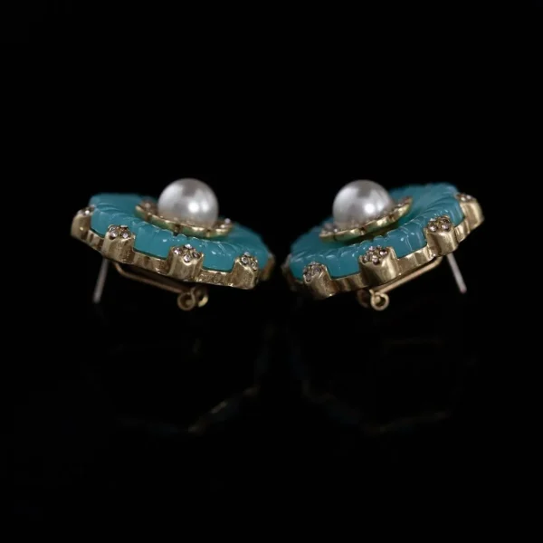 Blue Snowflake - Shaped Earrings