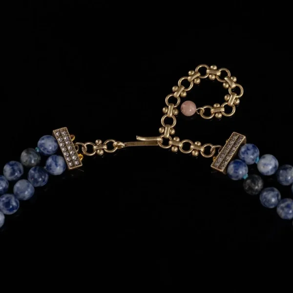 Beaded Necklace with Beetle Pendant
