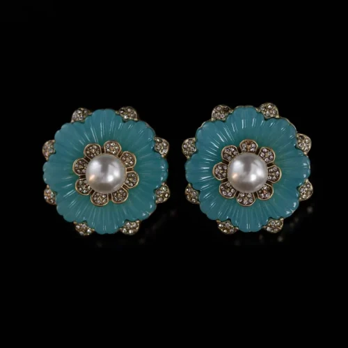 Blue Snowflake - Shaped Earrings
