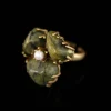 Vintage Court - Style Brass Alloy Green Ring