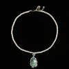 Natural Stone White Crystal Beaded Necklace