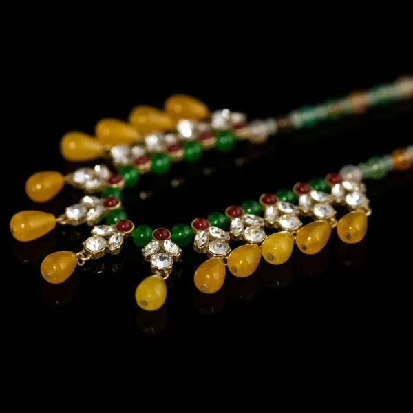 Colorful Beaded Necklace with Zircons