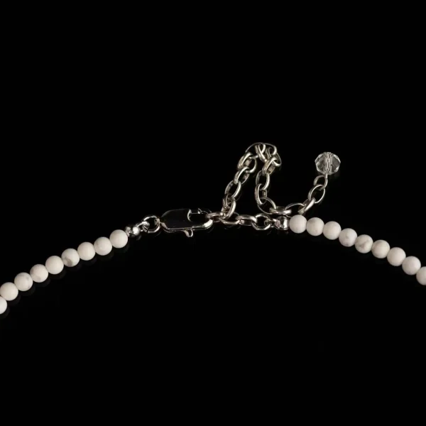 Natural Stone White Crystal Beaded Necklace