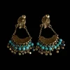 Natural Stone Tassel Fan - Shaped Earrings