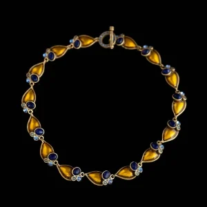 Fusion of Elegance Cross Brooch Necklace