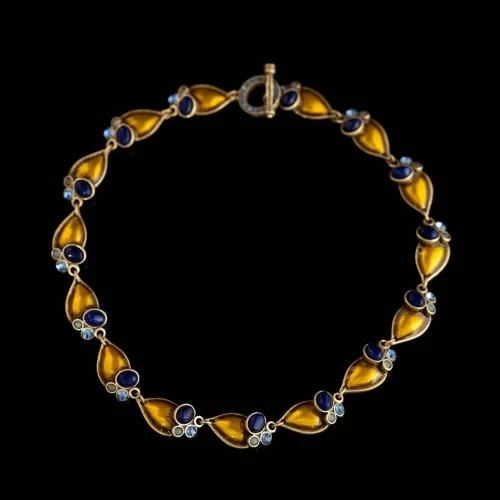 High - End Elegant Natural Stone & Enamel Necklace