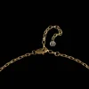Vintage Gold - Washed Irregular Natural Stone Necklace