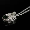 Crystal Zircon Leopard Pendant Necklace