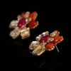 Natural Stone Orange Earrings