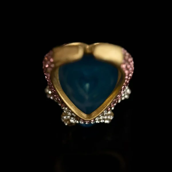 Exaggerated Heart - Shaped Statement Ring for Women