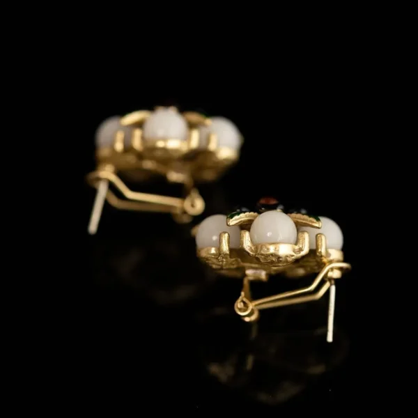 Enamel Flower Earrings