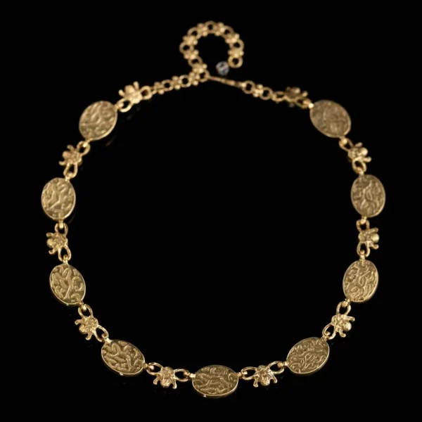 Natural Stone & Pearl Bow - Accent Necklace
