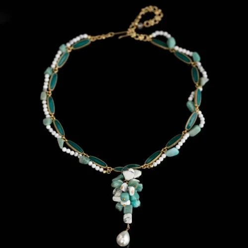 Enamel Natural Stone Necklace