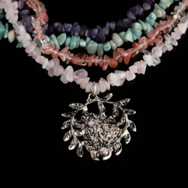 Colorful Natural Stone Chip Necklace