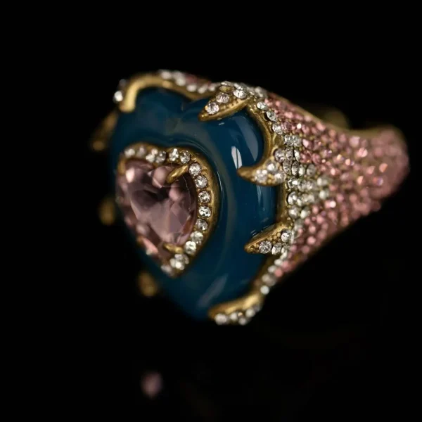 Exaggerated Heart - Shaped Statement Ring for Women