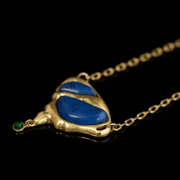 Triangular Natural Stone Pendant Necklace
