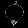 Triangular Natural Stone Pendant Necklace