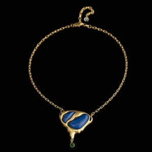 Serpent - Shaped Pendant Beaded Necklace