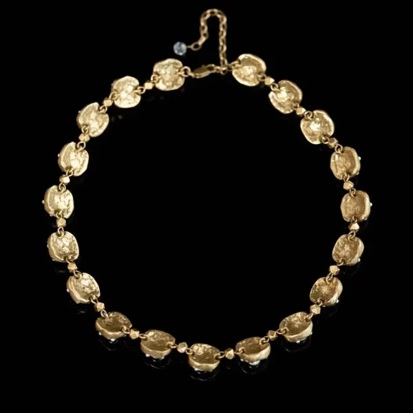 Vintage Flower - Pearl Inlaid Necklace