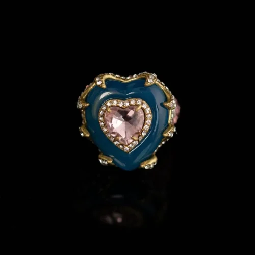 Exaggerated Heart - Shaped Statement Ring for Women