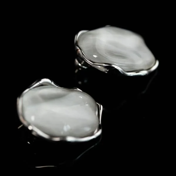 White Jelly - Hued Statement Earrings