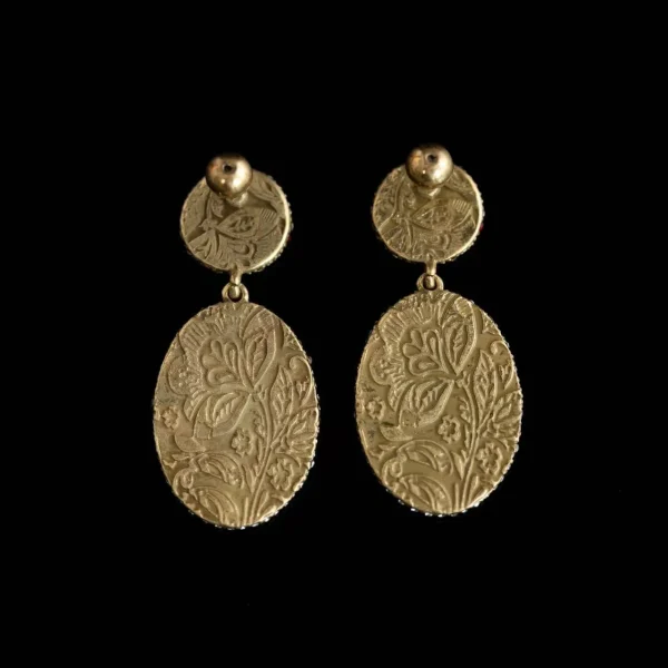 Geometric Shell - Inlaid Earrings