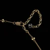 Natural Stone Geometric Pendant Necklace