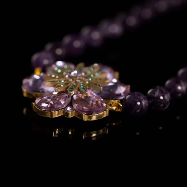 Vintage Amethyst and Zircon Necklace
