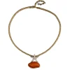 Retro - Gold Natural Stone Necklace