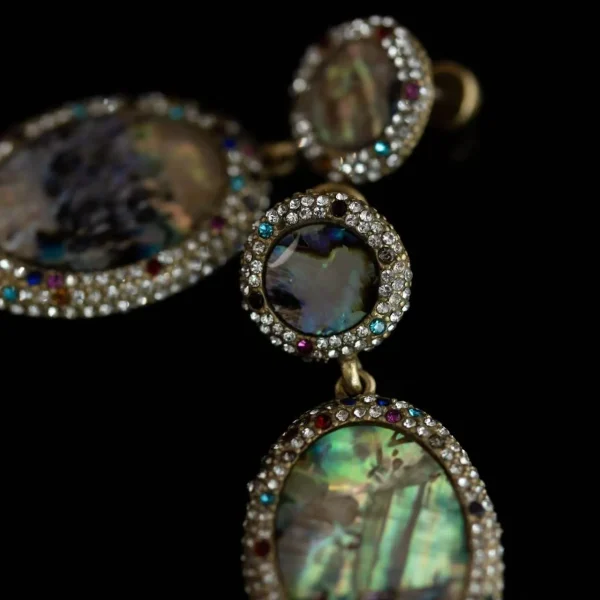 Geometric Shell - Inlaid Earrings