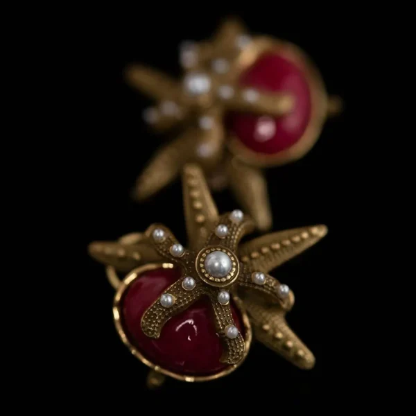 Vintage Starfish Knit - Inspired Earrings