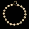 Vintage Flower - Pearl Inlaid Necklace