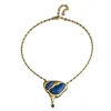 Vintage Gold - Washed Irregular Natural Stone Necklace