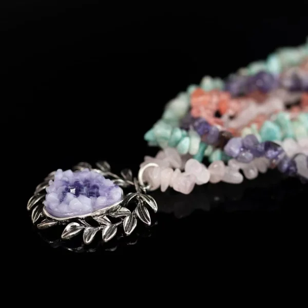 Colorful Natural Stone Chip Necklace